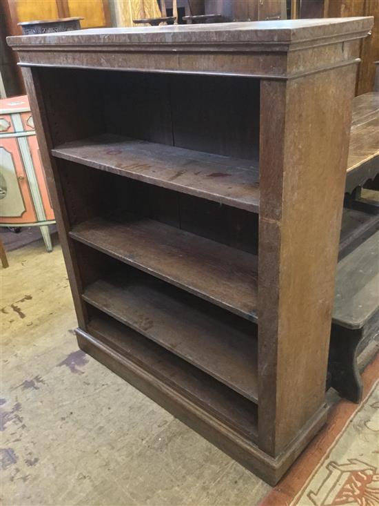 Oak open bookcase